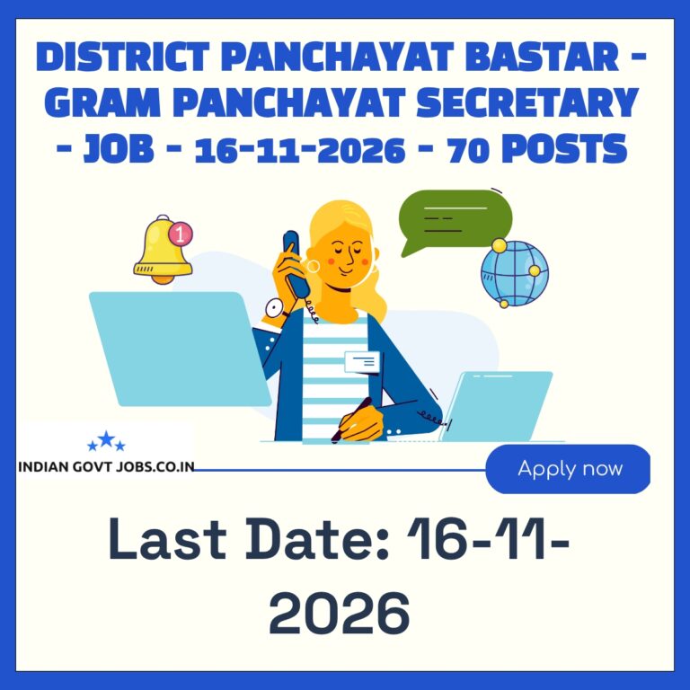 District Panchayat Bastar Gram Panchayat Secretary Recruitment 2026