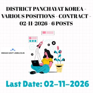 District Panchayat Korea Computer Programmer (District Level) Recruitment 2026