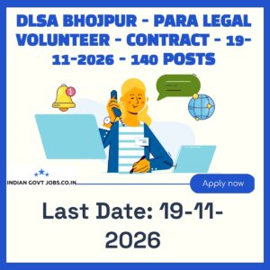 DLSA Bhojpur Para Legal Volunteer Recruitment 2026