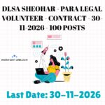 DLSA Sheohar Para Legal Volunteer (PLV) Recruitment 2026