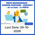 DMHO Mahabubabad Refrigerator Mechanic Recruitment 2026