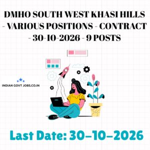 DMHO South West Khasi Hills Ayush MO Recruitment 2026
