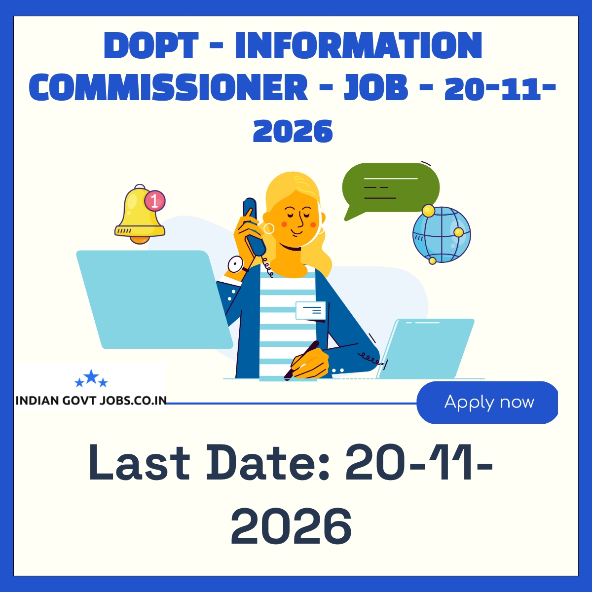 DoPT Information Commissioner Recruitment 2026