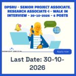 DPSRU Senior Project Associate Recruitment 2026