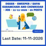 DSSSB Sweeper / Safai Karamchari Recruitment 2026
