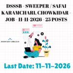 DSSSB Sweeper / Safai Karamchari Recruitment 2026