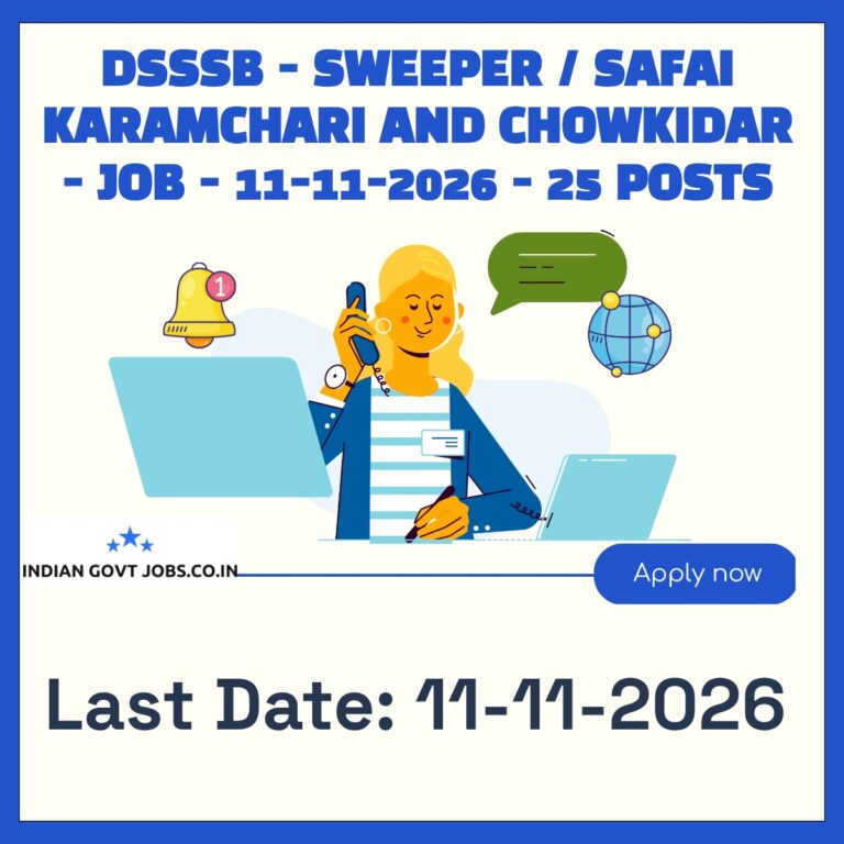 DSSSB Sweeper / Safai Karamchari Recruitment 2026