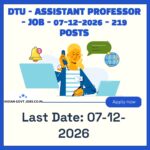 DTU Assistant Professor Recruitment 2026