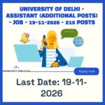 DU Assistant Recruitment 2026