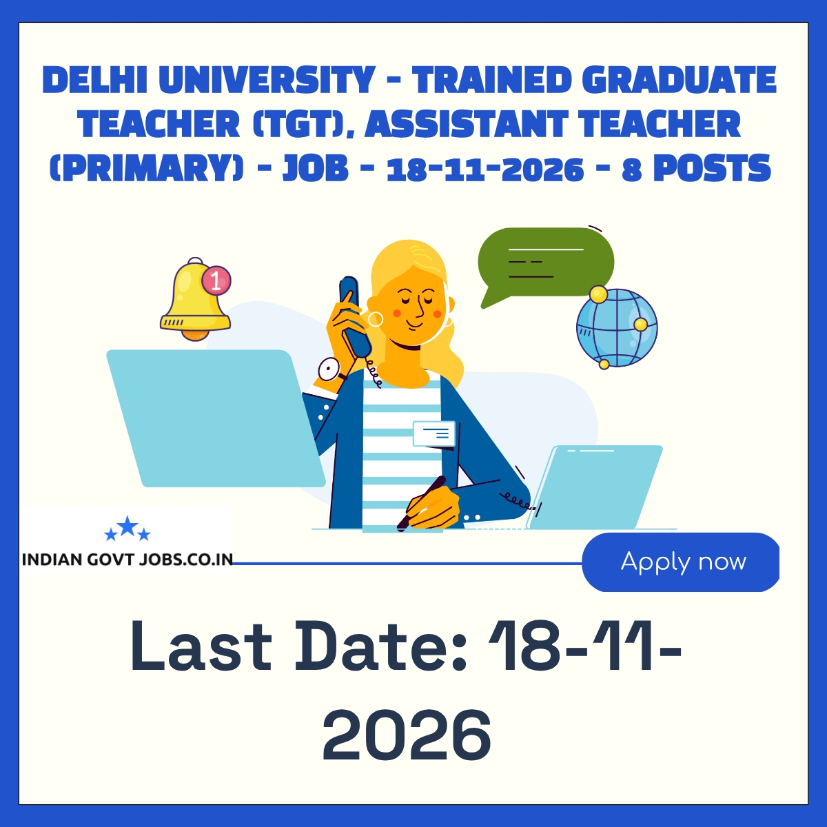 DU Trained Graduate Teacher (TGT) Recruitment 2026