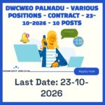 DWCWEO Palnadu Asst. cum Data Entry Operator - DCPU Recruitment 2026
