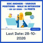 ESIC Andheri Professor Recruitment 2026