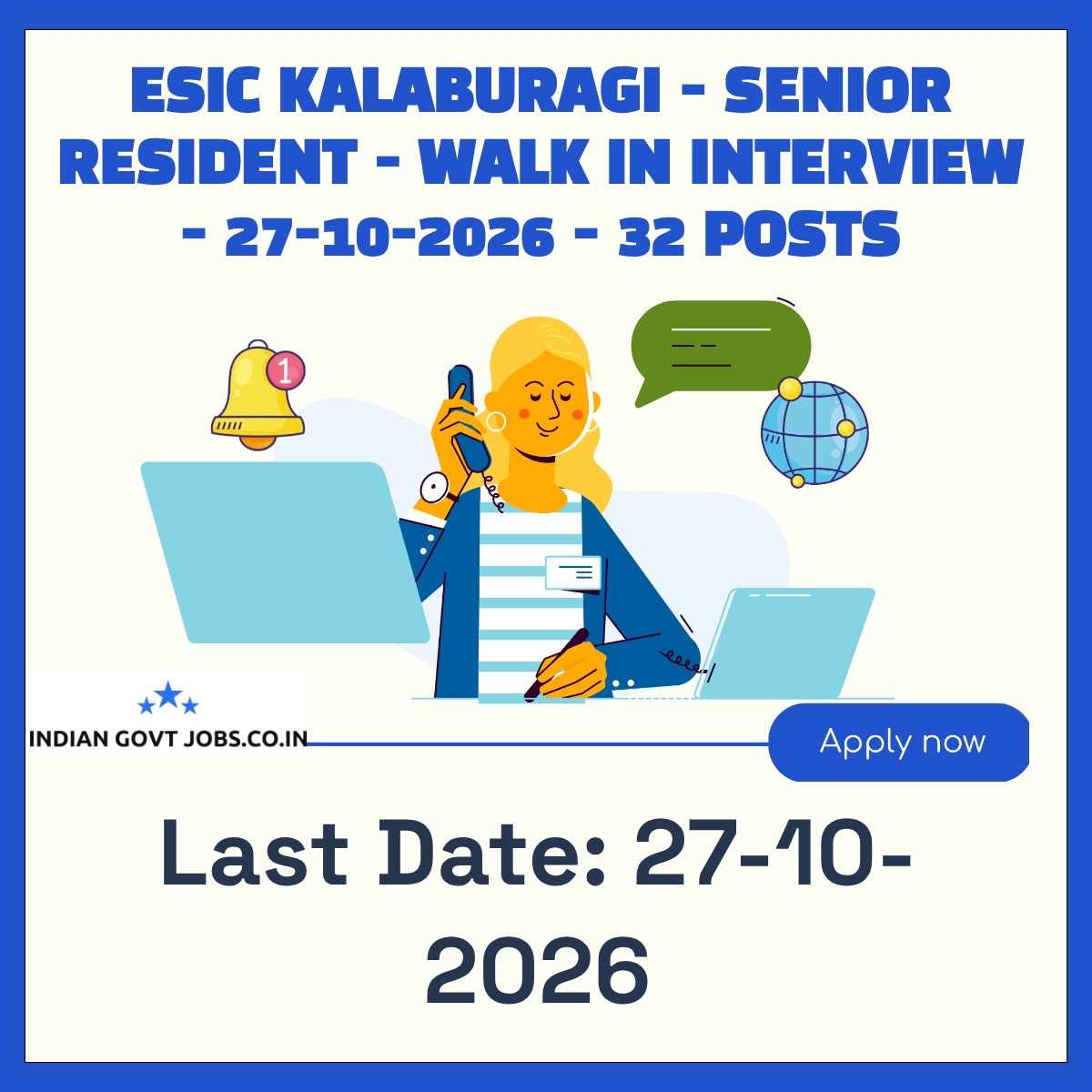 ESIC Kalaburagi Senior Resident Recruitment 2026