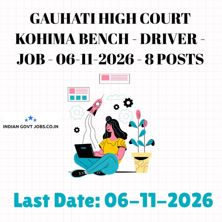 Gauhati High Court Kohima Bench Driver Recruitment 2026