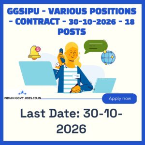GGSIPU Chief Training & Placement Officer Recruitment 2026