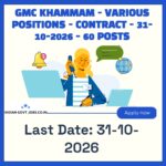 GMC Khammam Nursing Officer (Staff Nurse ICU) Recruitment 2026