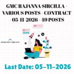 GMC Rajanna Sircilla Nursing Officer (Staff Nurse) (Blood Bank) Recruitment 2026