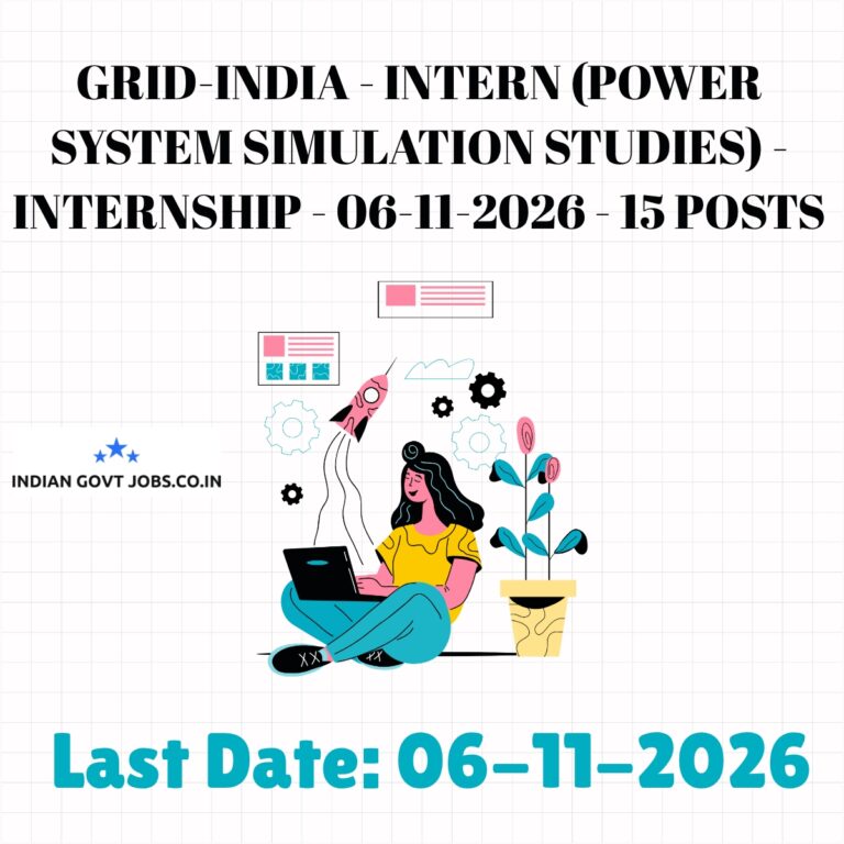 GRID-INDIA Intern (Power System Simulation Studies) Recruitment 2026