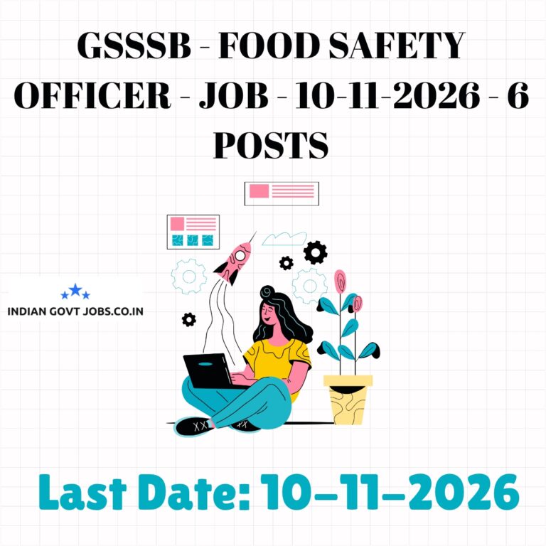 GSSSB Food Safety Officer Recruitment 2026
