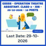 GSSSB Operation Theatre Assistant Recruitment 2026