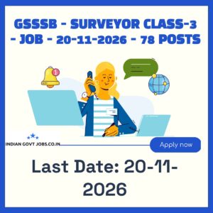 GSSSB Surveyor Class-3 Recruitment 2026