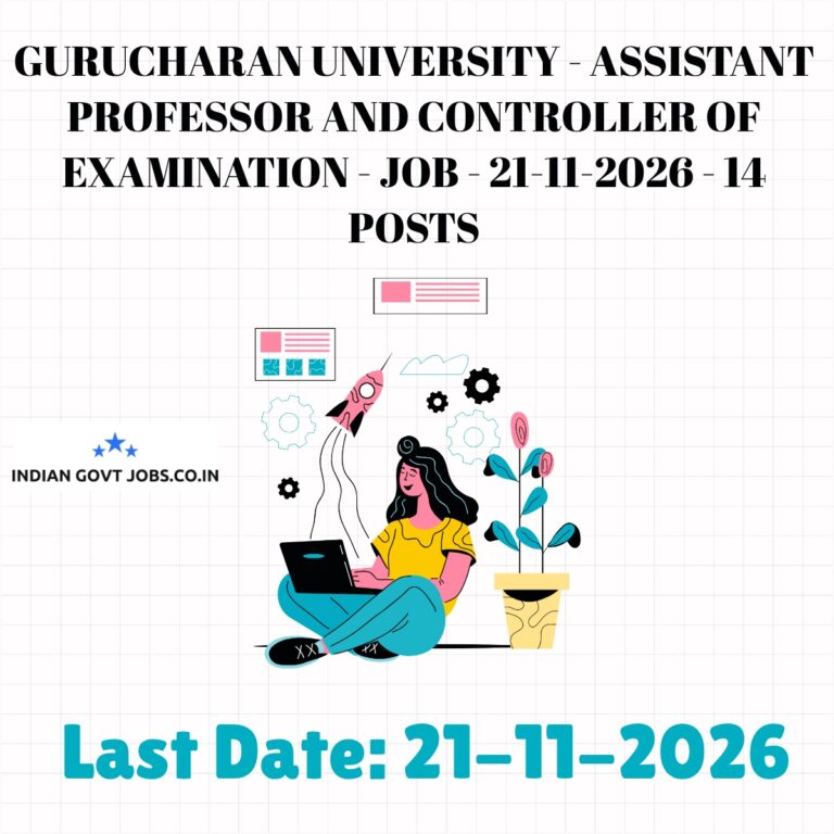 Gurucharan University Assistant Professor Recruitment 2026
