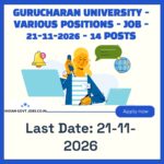 Gurucharan University Assistant Professor Recruitment 2026