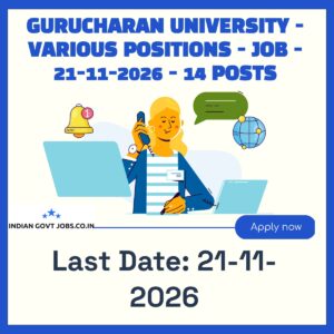 Gurucharan University Assistant Professor Recruitment 2026