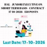 HAL Junior Executive on Short Term Basis Recruitment 2026