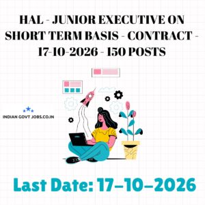 HAL Junior Executive on Short Term Basis Recruitment 2026