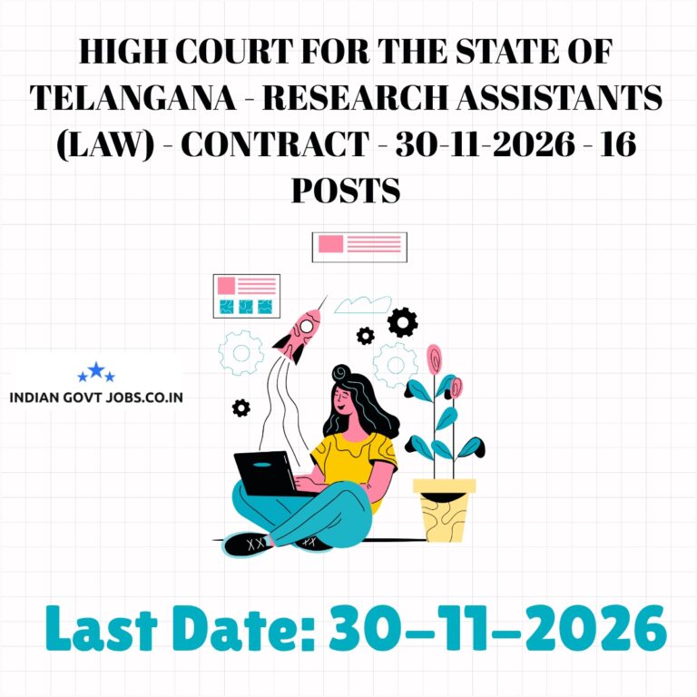 High Court for the State of Telangana Research Assistants (Law) Recruitment 2026