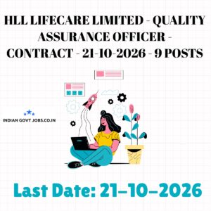 HLL Quality Assurance Officer Recruitment 2026