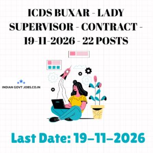 ICDS Buxar Lady Supervisor Recruitment 2026