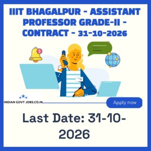 IIIT Bhagalpur Assistant Professor Grade-II Recruitment 2026