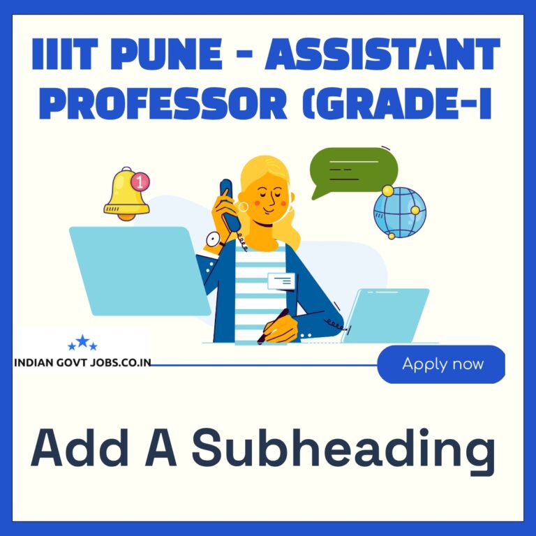 IIIT Pune Assistant Professor Recruitment 2026