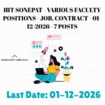 IIIT Sonepat Associate Professor Recruitment 2026