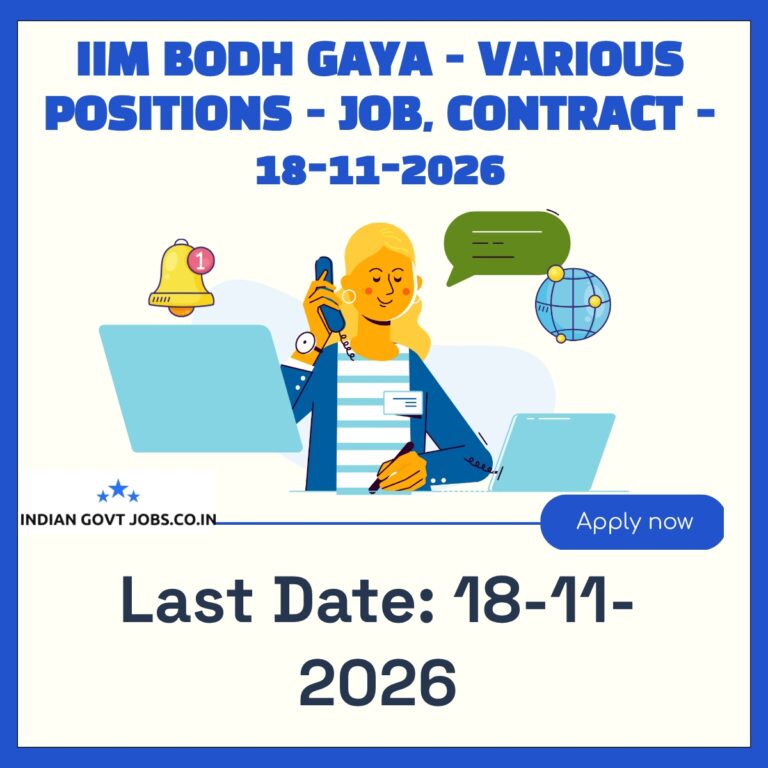 IIM Bodh Gaya Professor Recruitment 2026