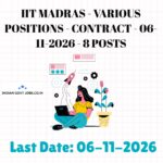 IIT Madras Project Research Scientist III Recruitment 2026