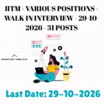 IITM Senior Project Associate Recruitment 2026