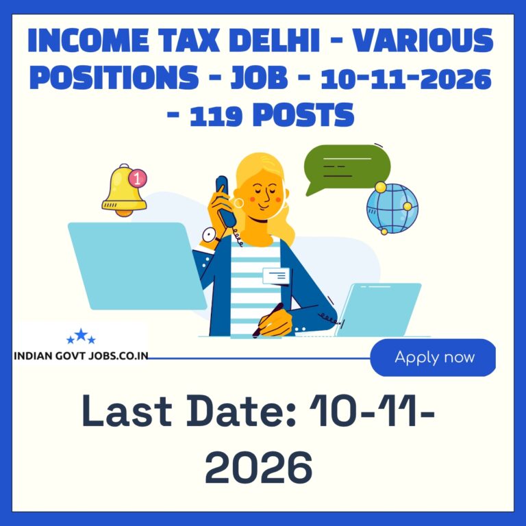 Income Tax Delhi Tax Assistant Recruitment 2026