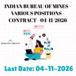 Indian Bureau of Mines Regional Controller of Mines Recruitment 2026