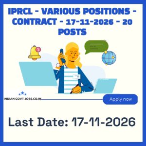 IPRCL Dy. General Manager (Projects) Recruitment 2026