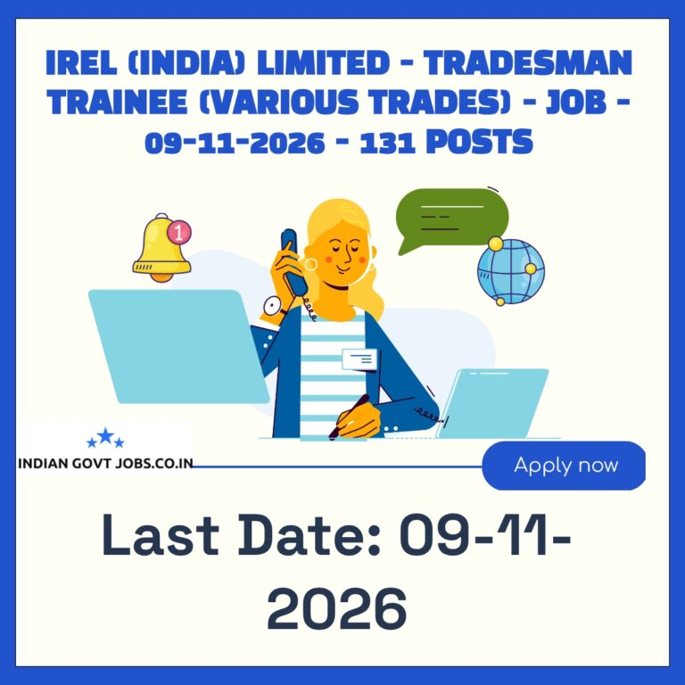 IREL Tradesman Trainee (Fitter) Recruitment 2026