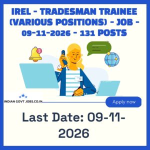 IREL Tradesman Trainee (Fitter) Recruitment 2026