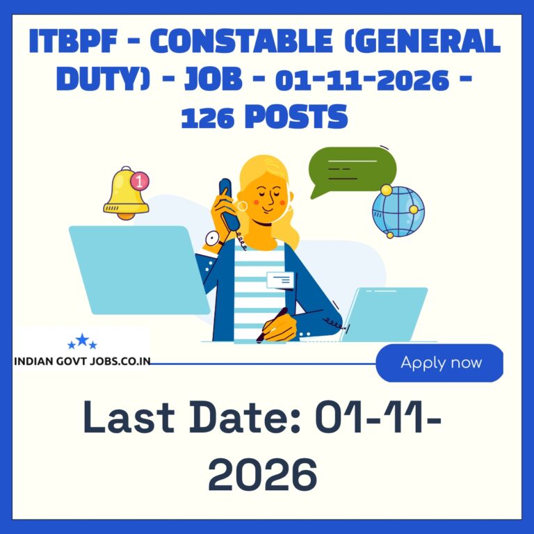 ITBPF Constable (General Duty) Recruitment 2026