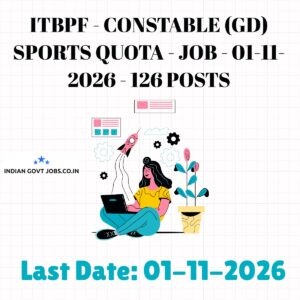 ITBPF Constable (General Duty) Sports Quota Recruitment 2026
