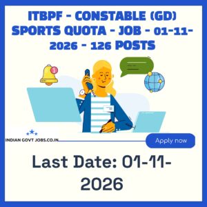 ITBPF Constable (General Duty) - Sports Quota Recruitment 2026