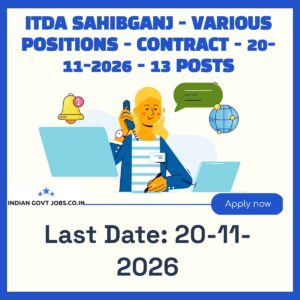 ITDA Sahibganj Hindi Teacher (TGT) Recruitment 2026