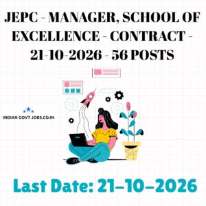 JEPC Manager Recruitment 2026