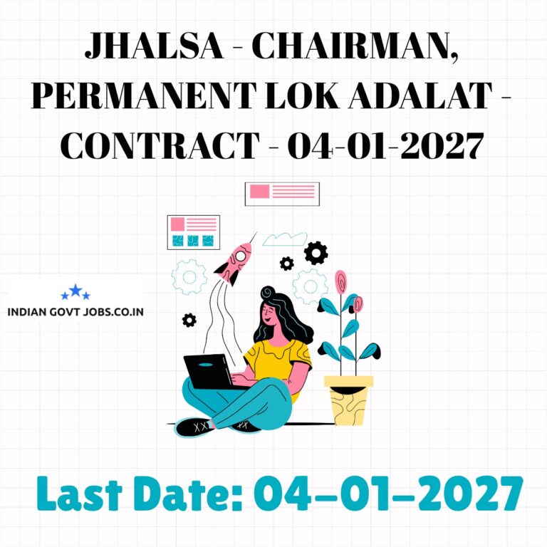 JHALSA Chairman Recruitment 2027